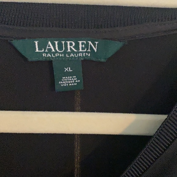 NWOT, Ralph Lauren, XL, lace-up, black, long-sleeved shirt. - Picture 4 of 7